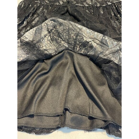 Black Lace Sleeveless Dress With Star Pattern Keyhole Back Zipper Girls XS - Picture 12 of 15